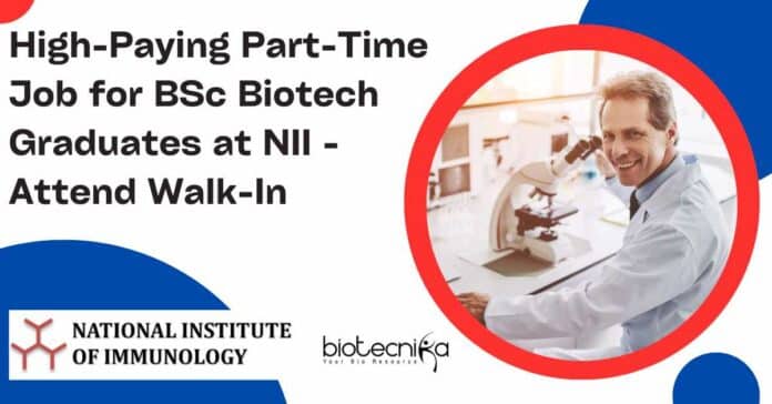 BSc Biotech Project NII Job