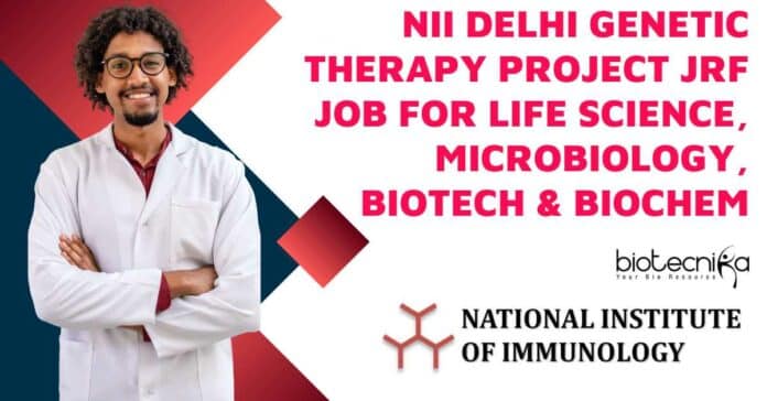 NII Delhi Project Vacancies