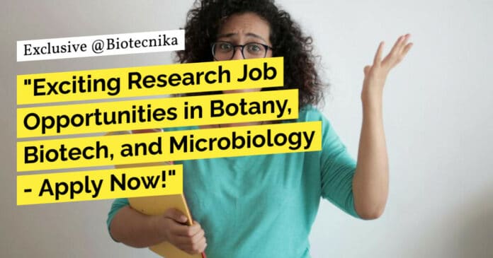 CSIR-CSMCRI BSc & MSc Botany, Biotech, Microbiology Project Job, Apply Online