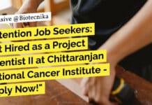 "Attention Job Seekers: Get Hired as a Project Scientist II at Chittaranjan National Cancer Institute - Apply Now!"