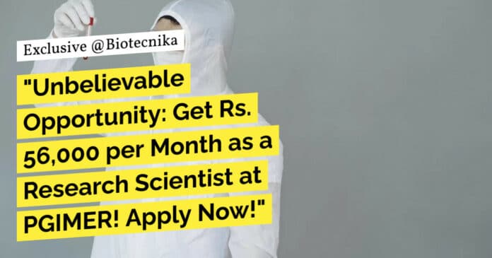 PGIMER Mol Bio Jobs - Genetics, Life Sciences Research Vacancy