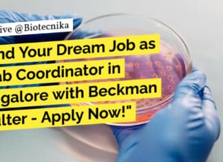 Lab Coordinator Jobs For Cell Biology, Immunology at Beckman Coulter Life Sciences "Land Your Dream Job as a Lab Coordinator in Bangalore with Beckman Coulter - Apply Now!"