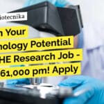 "Unleash Your Biotechnology Potential with MAHE Research Job - Earn Rs. 61,000 pm! Apply Now!"