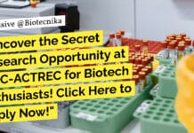 "Uncover the Secret Research Opportunity at TMC-ACTREC for Biotech Enthusiasts! Click Here to Apply Now!"
