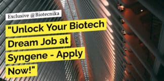 Syngene Protein Expression Role - Biotech, Biochem & Cell Biology Apply