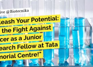 "Unleash Your Potential: Join the Fight Against Cancer as a Junior Research Fellow at Tata Memorial Centre!"