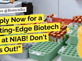 NIAB BSc Biology Vacancy