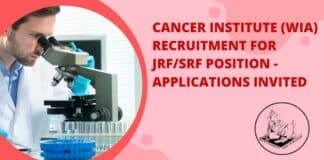 Cancer Institute (WIA) Recruitment