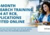 Six-Month Research Training 2024 at RCB, Applications Invited Online RCB Research Training 2024