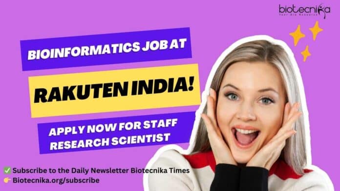 Rakuten India Bioinformatics Job