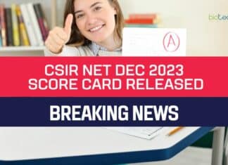 CSIR NET Dec 2023 Score Card