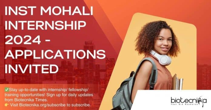 INST Mohali Internship 2024