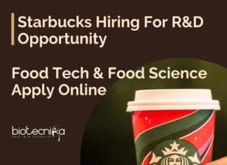 Starbucks Hiring For R&D