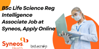BSc Life Science Reg Intelligence Associate Job at Syneos, Apply Online