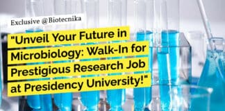 "Unveil Your Future in Microbiology: Walk-In for Prestigious Research Job at Presidency University!"