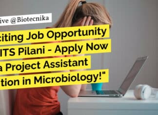 "Exciting Job Opportunity at BITS Pilani - Apply Now for a Project Assistant Position in Microbiology!"