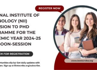 NII PhD 2024 Admissions Monsoon