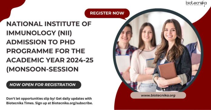 NII PhD 2024 Admissions Monsoon