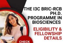 i3c BRIC-RCB Eligibility Fellowships