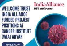 Cancer Institute (WIA) Adyar Hiring, Apply Online