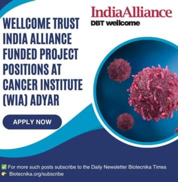 Cancer Institute (WIA) Adyar Hiring, Apply Online