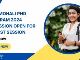 INST Mohali PhD Program 2024