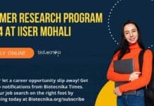 Summer Research Program 2024 at IISER Mohali – Apply Online Summer Research Program 2024
