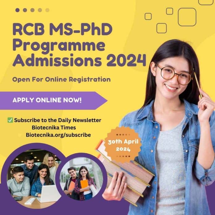 RCB MS-PhD 2024 Admission