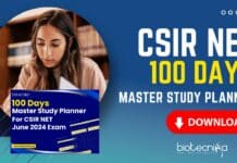 CSIR NET 100 Days Study Planner