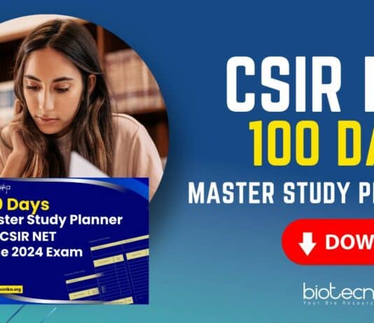 CSIR NET 100 Days Study Planner