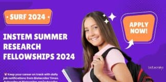 inStem Summer Research Fellowships 2024