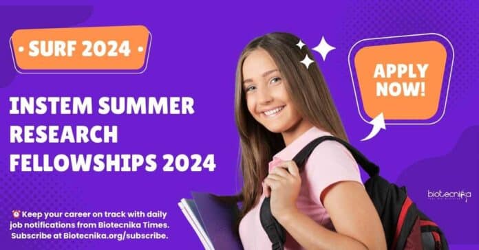 inStem Summer Research Fellowships 2024