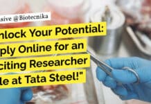 "Unlock Your Potential: Apply Online for an Exciting Researcher Role at Tata Steel!"