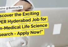"Discover the Exciting NIPER Hyderabad Job for Non-Medical Life Science Research - Apply Now!"
