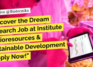 "Discover the Dream Research Job at Institute of Bioresources & Sustainable Development - Apply Now!"