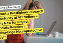 "Unlock a Prestigious Research Opportunity at VIT Vellore - Apply Now for Project Associate Position in Cutting-Edge Neuroprotective Study!"
