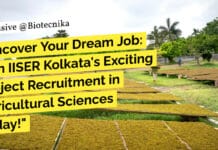 "Uncover Your Dream Job: Join IISER Kolkata's Exciting Project Recruitment in Agricultural Sciences Today!"