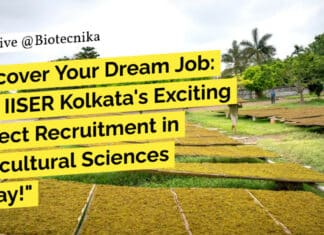 IISER Kolkata’s Exciting Project Recruitment in Agricultural Sciences – Attend Walk-In "Uncover Your Dream Job: Join IISER Kolkata's Exciting Project Recruitment in Agricultural Sciences Today!"