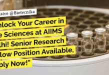 "Unlock Your Career in Life Sciences at AIIMS Delhi! Senior Research Fellow Position Available, Apply Now!"