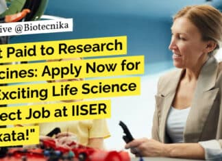"Get Paid to Research Vaccines: Apply Now for an Exciting Life Science Project Job at IISER Kolkata!"
