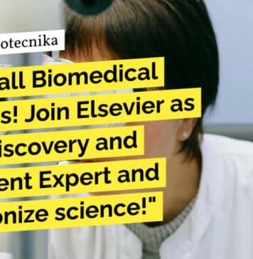 "Calling all Biomedical Scientists! Join Elsevier as a Data Discovery and Enrichment Expert and revolutionize science!"