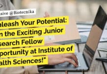 Presidency University MSc Biology Project Job - Apply Now