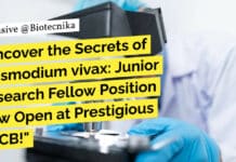 "Uncover the Secrets of Plasmodium vivax: Junior Research Fellow Position Now Open at Prestigious RGCB!"