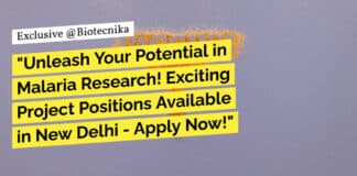 "Unleash Your Potential in Malaria Research! Exciting Project Positions Available in New Delhi - Apply Now!"