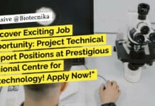 "Uncover Exciting Job Opportunity: Project Technical Support Positions at Prestigious Regional Centre for Biotechnology! Apply Now!"