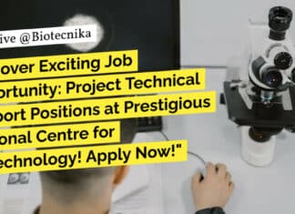 RCB Project Job Vacancies, MSc & MTech Life Science Apply Online "Uncover Exciting Job Opportunity: Project Technical Support Positions at Prestigious Regional Centre for Biotechnology! Apply Now!"