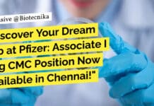 "Discover Your Dream Job at Pfizer: Associate I Reg CMC Position Now Available in Chennai!"