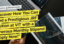 "Discover How You Can Land a Prestigious JRF Position at VIT with a Generous Monthly Stipend - Apply Now!"