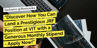 "Discover How You Can Land a Prestigious JRF Position at VIT with a Generous Monthly Stipend - Apply Now!"