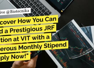 "Discover How You Can Land a Prestigious JRF Position at VIT with a Generous Monthly Stipend - Apply Now!"